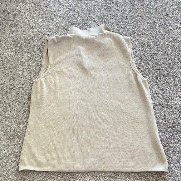 Tommy Bahama Silk & Cotton Beige Cream Relaxed Fit Stretch Collared Vest NWOT - Picture 6 of 8